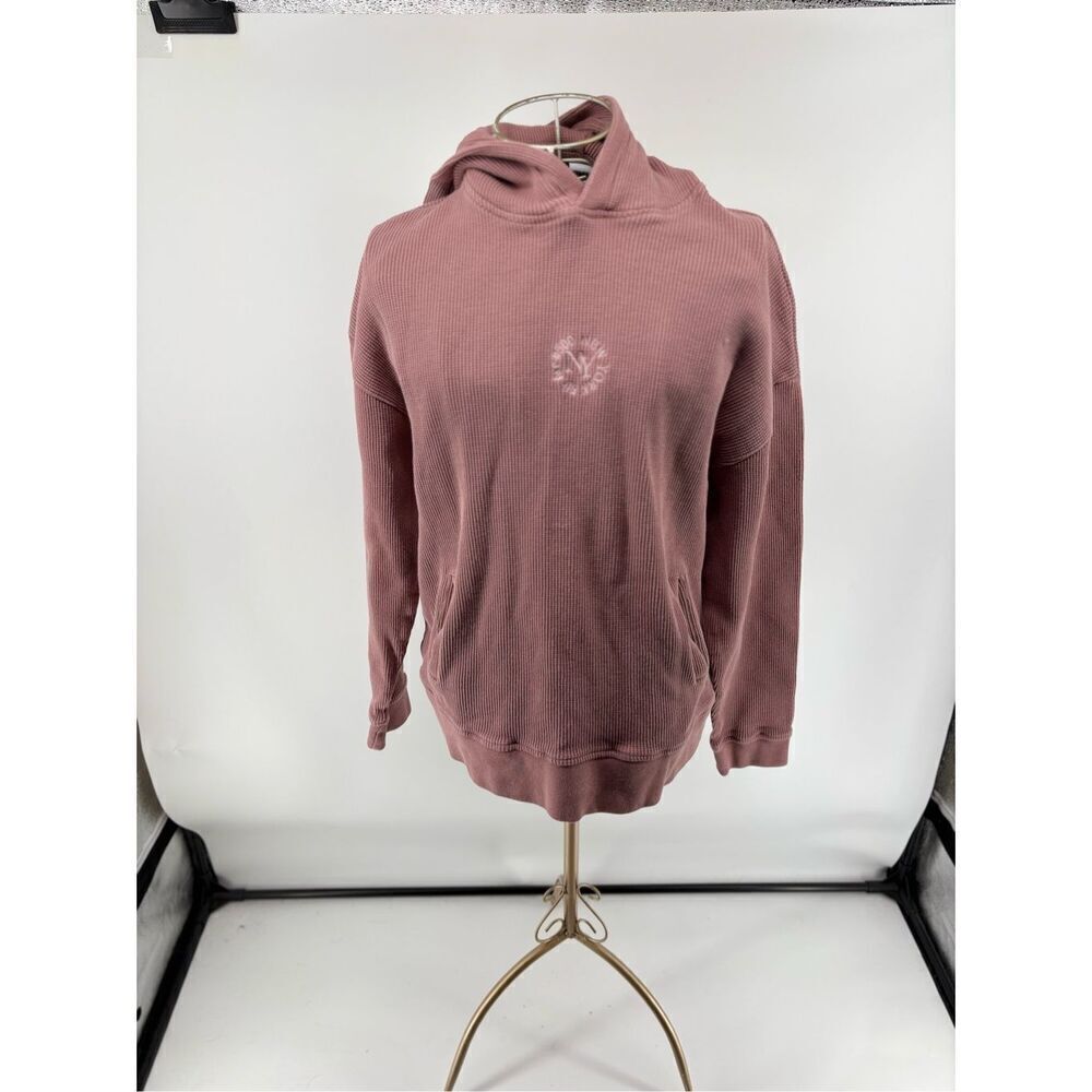 Zara New York 5th Ave Ribbed Hoodie Size M Pink